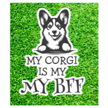 Corgi Black and White Best Furry Friend Theme