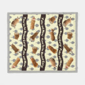corgi blanket tree fleecedecke (Vorderseite (Horizontal))