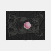 Corgi Blowing Bubble Gum Funny Dog Cartoon Meme  Fleecedecke (Vorderseite (Horizontal))