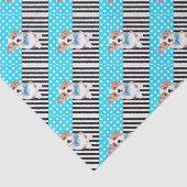 Corgi Blue Pattern Seidenpapier (Ausschnitt)