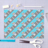 Corgi Blue Pattern Seidenpapier (Handwerk)