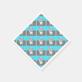Corgi Blue Pattern Serviette (Ecke)