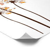 Corgi Blume Fly Dandelion Shirt Niedlich Hund Love Poster (Ecke)