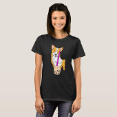Corgi Boba Milchtee Bubble Tea Mp T-Shirt (Vorne ganz)