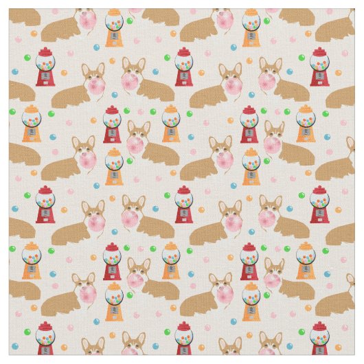 Corgi bubblegum Gewebe - hellrosa Stoff (Nahaufnahme)