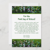 Corgi Bubbles Welcome Student Message Card Einladung (Rückseite)