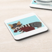 Corgi Burglar Getränkeuntersetzer (Linke Seite)