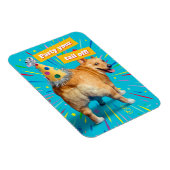 Corgi Butt Birthday Hat Magnet (Rechte Seite)