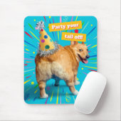 Corgi Butt Birthday Hat Mousepad (Mit Mouse)
