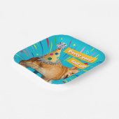 Corgi Butt Birthday Hat Pappteller (Gewinkelt)