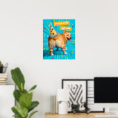 Corgi Butt Birthday Hat Poster (Heimbüro)