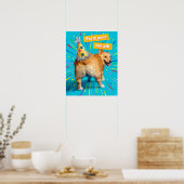 Corgi Butt Birthday Hat Poster (Küche)