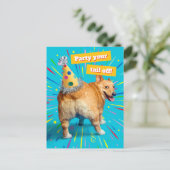 Corgi Butt Birthday Hat Postkarte (Stehend Vorderseite)