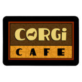 Corgi Cafe Magnet (Horizontal)