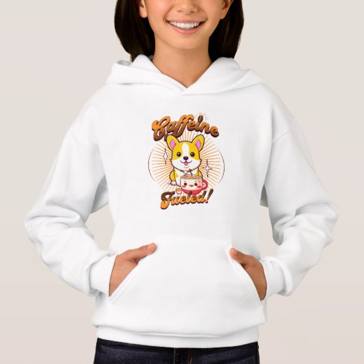 CORGI CAFFEINE FÜHLT! HOODIE (Vorderseite)