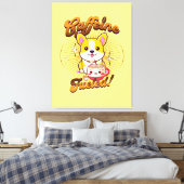 CORGI CAFFEINE FÜHLT! LEINWANDDRUCK (Insitu (Schlafzimmer))