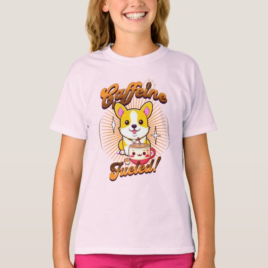 CORGI CAFFEINE FÜHLT! T-Shirt (Vorderseite)
