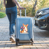 Corgi Candy Cane Joy Aufkleber (Koffer Insitu)