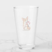 Corgi Candy Cane Joy Glas (Rückseite)