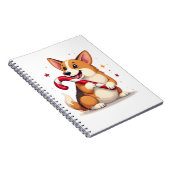 Corgi Candy Cane Joy Notizblock (Rechte Seite)