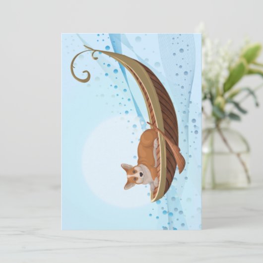 "Corgi Canoe" Save The Date (Stehend Vorderseite)