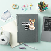 Corgi Car Decal - "Glück hat vier Paws" Aufkleber (iPad Hülle)