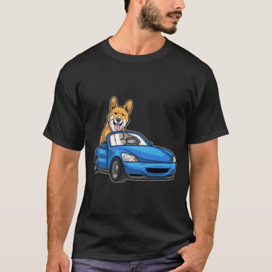 Corgi Car T-Shirt (Vorderseite)