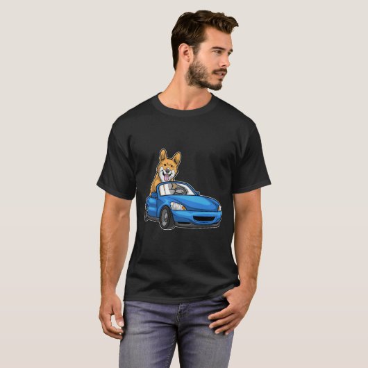 Corgi Car T-Shirt (Vorne ganz)