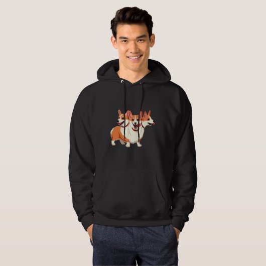 Corgi Cerberus Hoodie (Vorne ganz)