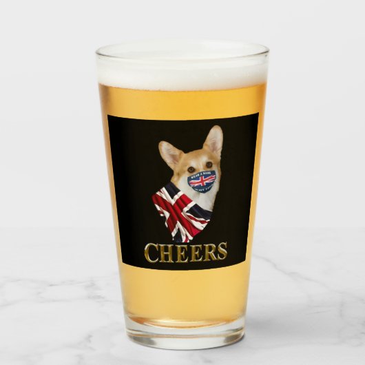 CORGI CHEERS GLAS (Vorne (Gefüllt))