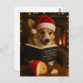 Corgi 'Cheese Tax' Christmas postcard Postkarte (Vorne/Hinten)