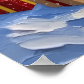 Corgi Christmas Boat Holiday Poster (Ecke)