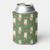 Corgi Christmas Candy Cane Pattern Dosenkühler (Kanne Rückseite)