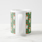 Corgi Christmas Candy Cane Pattern Jumbo-Tasse (Rückseite)