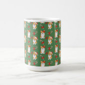 Corgi Christmas Candy Cane Pattern Kaffeetasse (Mittel)