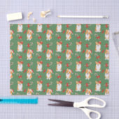 Corgi Christmas Candy Cane Pattern Seidenpapier (Handwerk)
