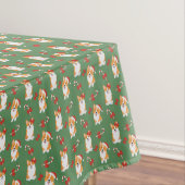 Corgi Christmas Candy Cane Pattern Tischdecke (Beispiel)