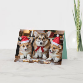 Corgi Christmas Cookie Card Karte