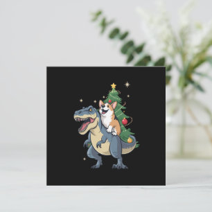 Corgi Christmas Dinosaurier Tree Rex Holiday Xmas Feiertagskarte