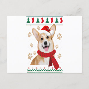 Corgi Christmas Dog Boys Kids Girls Merry Christm Ankündigungspostkarte