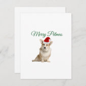 Corgi Christmas Feiertagskarte (Vorne/Hinten)