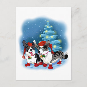 CORGI CHRISTMAS FEIERTAGSPOSTKARTE