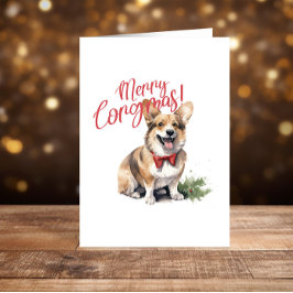 Corgi Christmas Happy Holidays lustig Feiertagskarte