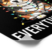 Corgi Christmas I'm Fine Everything Is Fine Poster (Ecke)