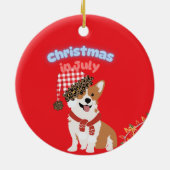 Corgi Christmas in July Ornament (Hinten)