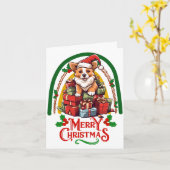 Corgi Christmas Karte (Gelbe Blume)