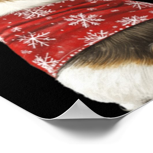 Corgi Christmas Lights Dog Lover Xmas Pajama Pullo Poster (Ecke)