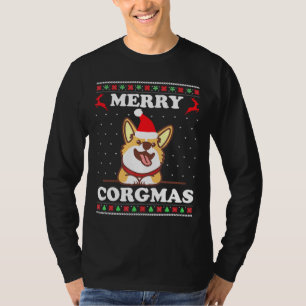 Corgi Christmas Merry Corgmas Corgi Dog Holiday T-Shirt