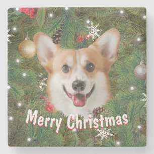 Corgi Christmas Steinuntersetzer
