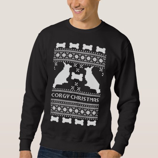 Corgi Christmas Sweater Essential Sweatshirt (Vorderseite)